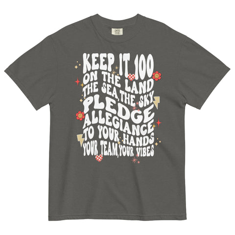 ‘Keep It 100 on the Land the Sea the Sky’ 3 inch durable vinyl sticker, Swiftie-inspired lyric design with coastal aesthetic, perfect for laptops or water bottles. the eras tour documentary listening party movie taylor swift gift keep it 100 the fate of ophelia tayvis taylor travis comfort colors shirt graphic tee outfit t-shirt top matching costume cosplay