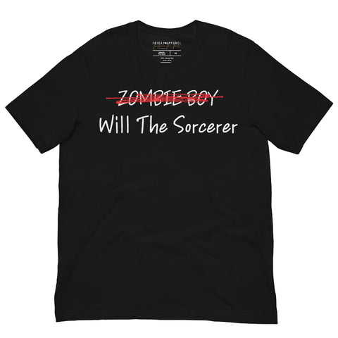 Zombie Boy unisex t-shirt with printed text design, Stranger Things inspired Steve Harrington zombie costume reference, minimalist fandom graphic tee.