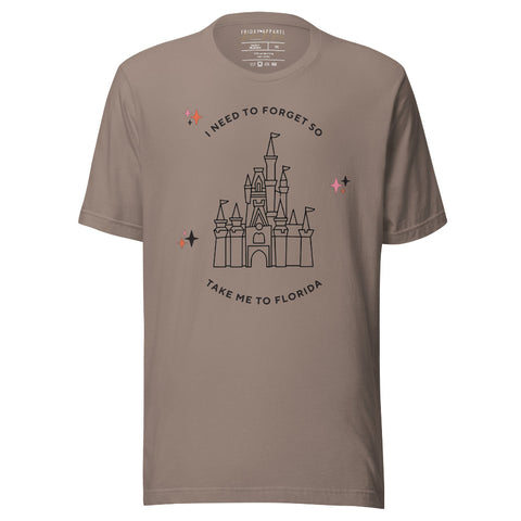 I need to forget so take me to florida FLORIDA!!! taylor swift the tortured poets department shirt graphic tee TTPD magic kingdom castle cinderella castle stars music lyrics the eras tour outfit Disney Swiftie Shirt