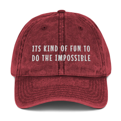 Its Kind Of Fun To Do The Impossible Walt Quote Vintage Hat