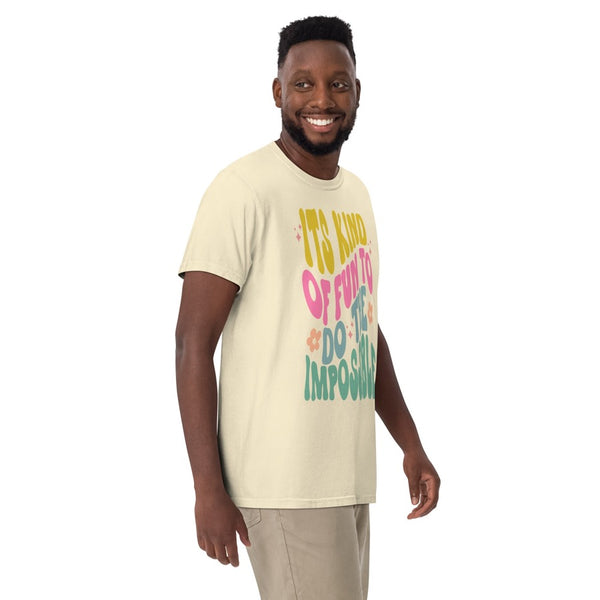 Comfort Colors Disney inspired shirt reading “It’s Kind Of Fun To Do The Impossible”