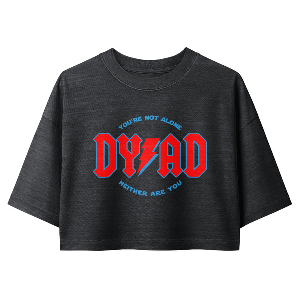 vintage garment-dyed cropped tee featuring a celestial Dyad in the Force inspired design. Relaxed washed Bella + Canvas cropped t-shirt for Reylo fans, Ben Solo fans, Galaxy's Edge outfits, and subtle fandom fashion.