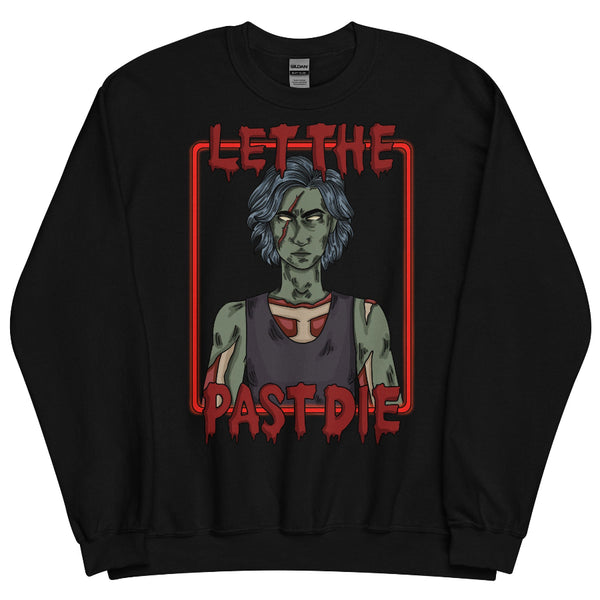Zombie Ren unisex Halloween sweatshirt featuring Kylo Ren reimagined as an undead zombie, a spooky Star Wars-inspired crewneck for Reylo and Ben Solo fans, Galaxy's Edge trips and Halloween.