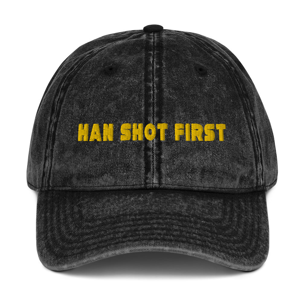 Han Shot First Vintage Dad Hat