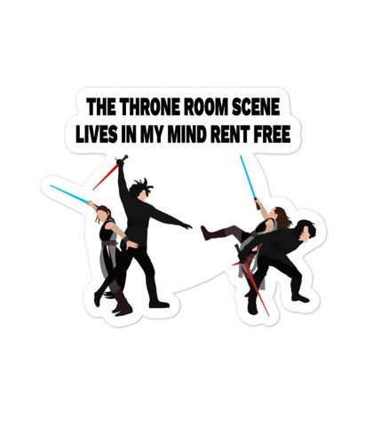 The Reylo Throne Room Scene Sticker