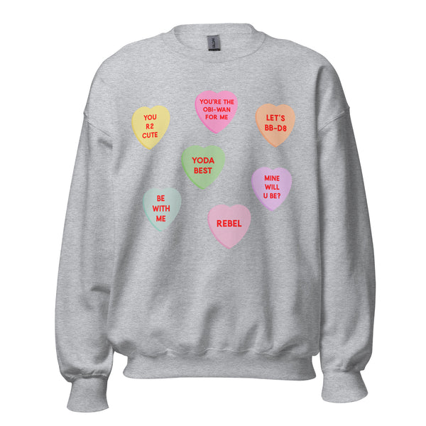 Galaxy Candy Hearts Sweatshirt