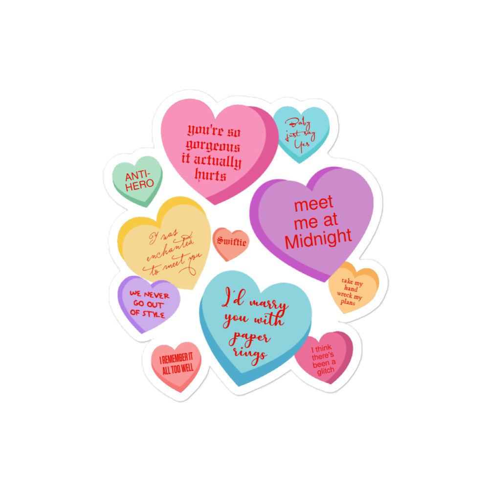 The Swiftie Candy Hearts Sticker