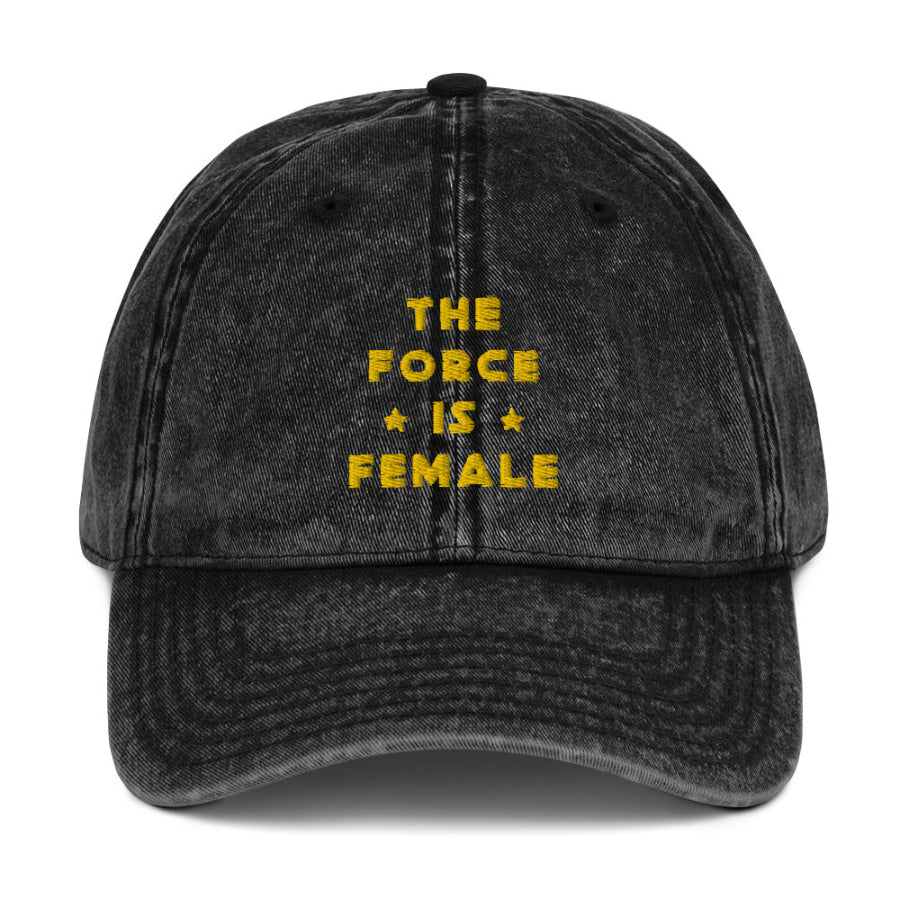 The Force Is Female Women's Hat Star Wars girl fan cosplay outfit run disney leia ahsoka rey jedi lightsaber gift mothers day mom support women 