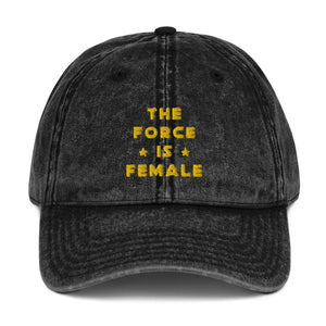 The Force Is Female Women's Hat Star Wars girl fan cosplay outfit run disney leia ahsoka rey jedi lightsaber gift mothers day mom support women 