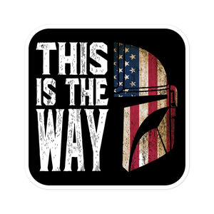 This Is The Way American Flag Helmet Sticker
