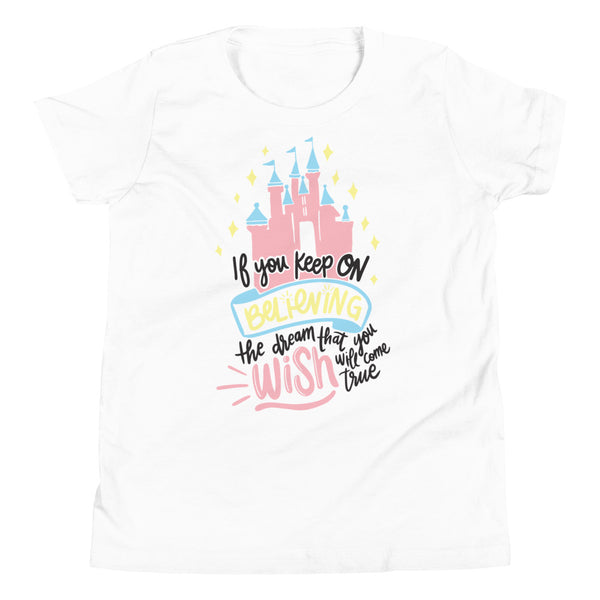 Kids Keep Believing Cinderella Castle Shirt and Baby Onesie