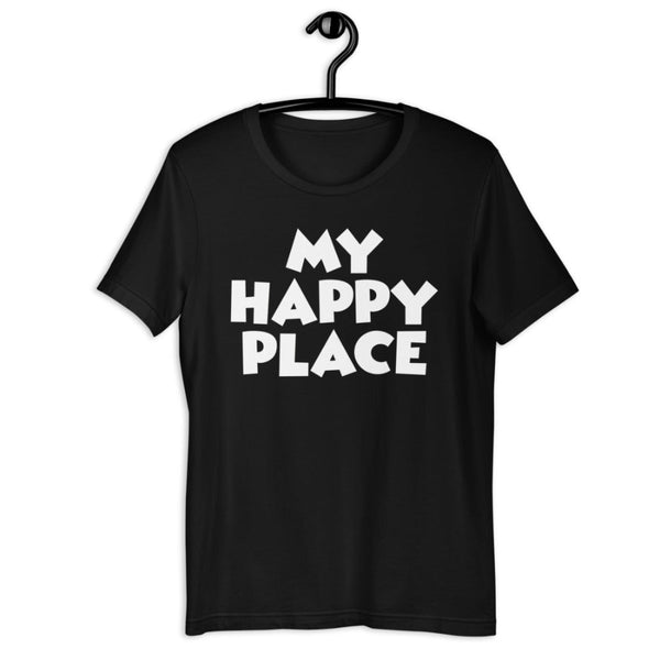 Disney inspired My Happy Place Mickey graphic t-shirt for Disneyland and Disney World fans