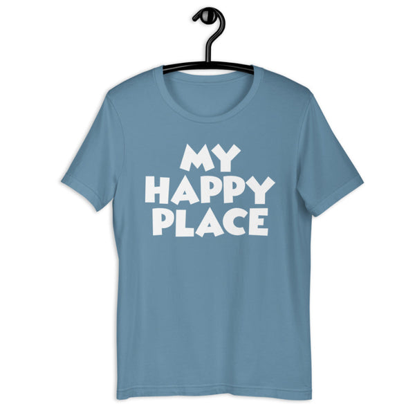 Disney inspired My Happy Place Mickey graphic t-shirt for Disneyland and Disney World fans