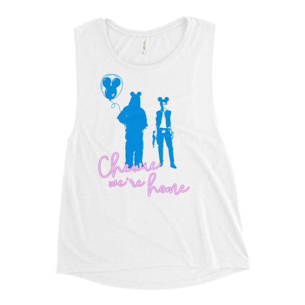 Women’s Chewie We’re Home muscle tank inspired by Star Wars and Galaxy’s Edge