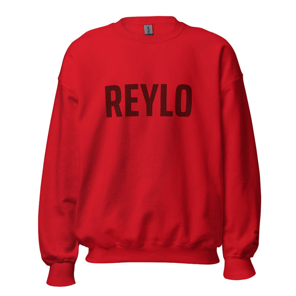 Minimal embroidered Reylo sweatshirt with You’re Not Alone sleeve inspired by Star Wars