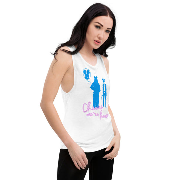 Women’s Chewie We’re Home muscle tank inspired by Star Wars and Galaxy’s Edge